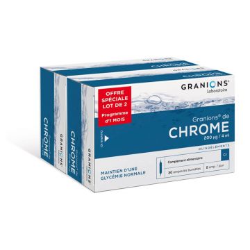 Granions de Chrome 200 µg/zi, 2 x 30 flacoane buvabile, Granions