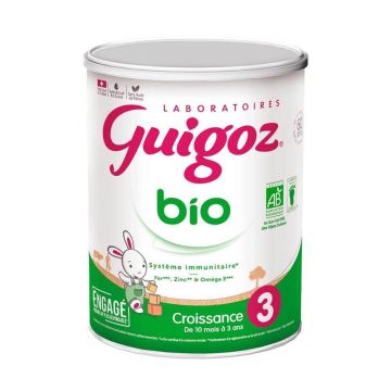 Guigoz Lapte praf bio Creștere 3 bio de la 10 luni la 3 ani 800g