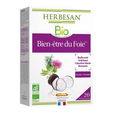 Herbesan Bien-Être Du Foie Bio 20 fiole