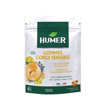 Humer Sensitive Throat Aroma Lemon x30 Gumă