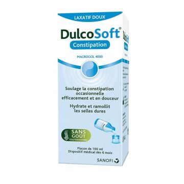 Laxativ ușor pentru constipație Dulcosoft Macrogol 4000, 100 ml, Sanofi
