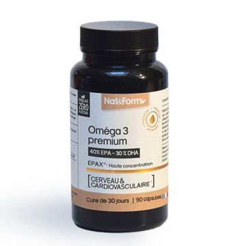 Nat&Form Omega 3 Premium Creier și sistem cardiovascular 90 capsule