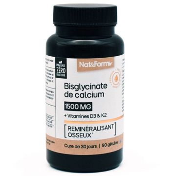 Nat&Form Premium Bisglicinat de calciu 90 capsule