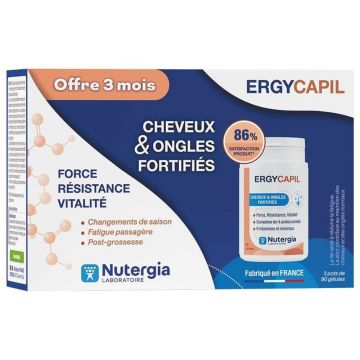 Nutergia Ergycapil Păr și unghii fortificate 3x90 capsule