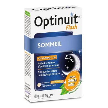 Nutreov Optinuit Sommeil Mélatonine Flash 30 comprimate