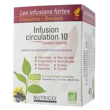 Nutrigée Circulation 10 Organic Light Legs 30 pliculețe