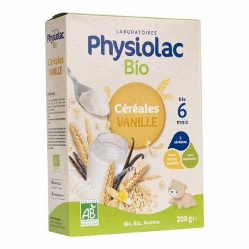 Physiolac Cereal Rice Blue Vanilla Oats 6 luni Bio 200g