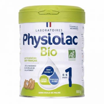 Physiolac Lapte praf organic 1 Pentru sugari de la 0 la 6 luni