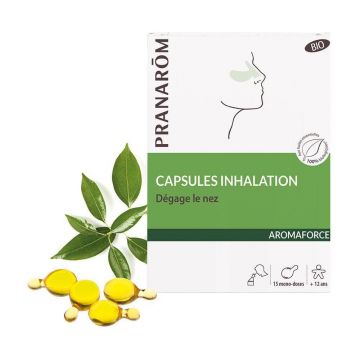 Pranarôm Aromaforce Inhalare - Decongestionare nazală 15 capsule