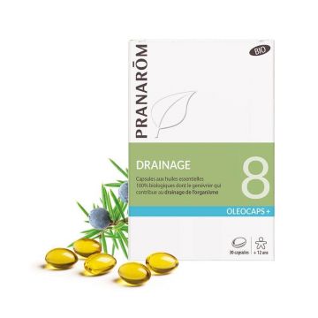 Pranarôm Oléocaps N°8 Bio Drainage 30 Oleocaps+ Capsule