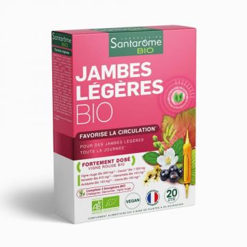 Santarome Jambes Legeres 20 Ampoules Bio Favorise la circulation 200ml