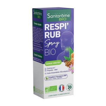 Santarome Organic Respi'rub Spray pentru nas și gât 20ml