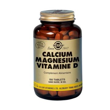 Solgar Calcium Magneziu Vitamine D3 Os et Cartilages 150 comprimate