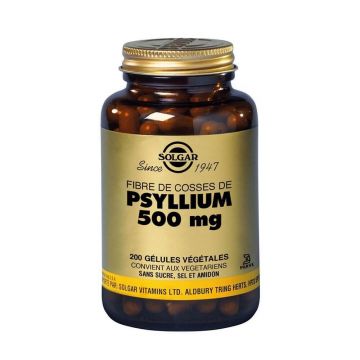 Solgar Psyllium 200 Gelule Digestie Detox Sistem digestiv 500 mg