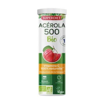 Superdiet Acérola 500 Bio 12 comprimate