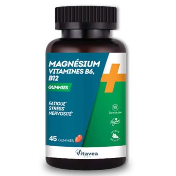 Vitavea Santé Magneziu Vitamine B6, B12 Oboseală Stres Nervozitate 45 Gummies