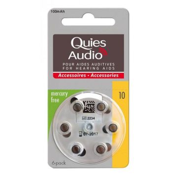 Baterii pentru aparate auditive Quies Pentru aparate auditive x6