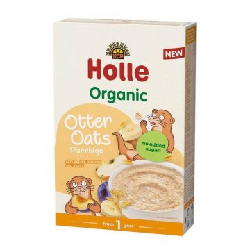 Cereale Bio  cu banane, prune si mere Otter Oats, 200 g, Holle