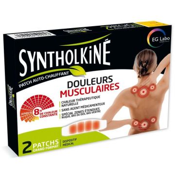 EG Labo SyntholKiné Syntholkine Plasturi de căldură de 8 ore Durere musculară Dimensiune mare 2pcs