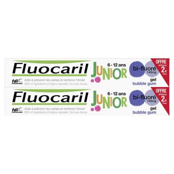 Fluocaril pastă de dinți Junior 6-12 ani Bubble Gel 2x75ml