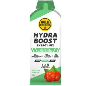 Gel energizant cu Cafeina Hydra Boost, Guarana, 60 g, Gold Nutrition