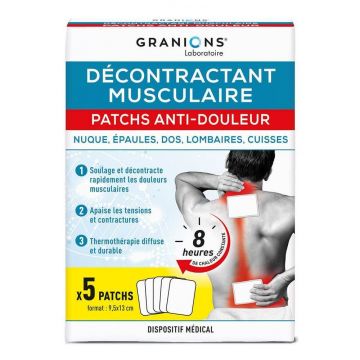 Granions Relaxare musculară analgezică Plasture termoterapie x5