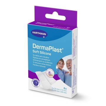 Hartmann Dermaplast Pansamente moi din silicon pentru piele sensibilă x8