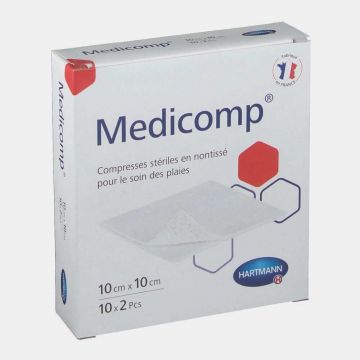 Hartmann Medicomp comprimate 4 straturi 4 grosimi sterile 10x10cm - 10x2 bucăți