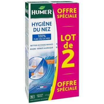 Humer Igienă nazală izotonică apă de mare pentru adulți 2x150ml
