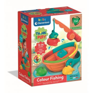 Joc educativ de logica pestisori colorati din plastic reciclat, 12-36 luni, Clementoni