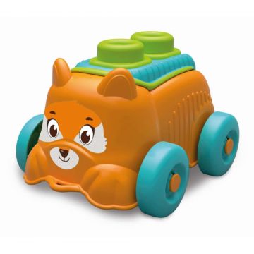 Jucarie educationala Catel cu cuburi moi Soft Clemmy, 6-36 luni, Portocaliu, Clementoni