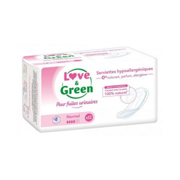 Love&Green Slăbiciunea vezicii urinare 12 prosoape normale