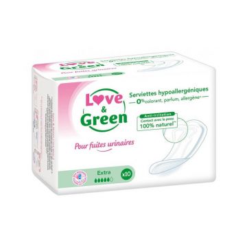 Love&Green Urinary Leak Extra 10 tampoane