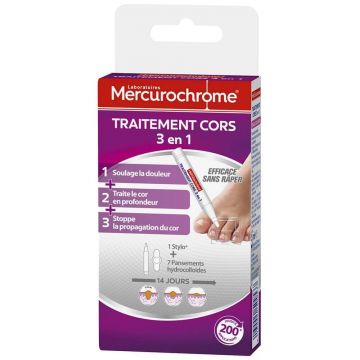 Mercurochrome Maize Treatment 3-in-1 cu stilou și 7 pansamente 4ml