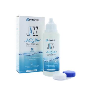 Ophtalmic Aqua Sensitive Soluție multifuncțională Jazz pentru toate tipurile de lentile moi 100ml