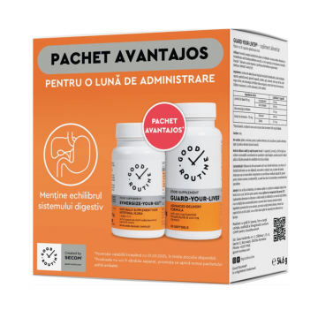Pachet Synergize Your Gut + Guard Your Liver, 2x30 capsule, Good Routine