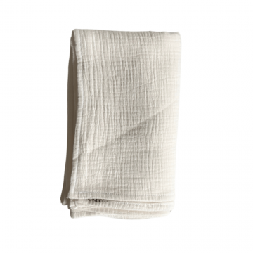 Paturica din muselina Cotton Flower, 120 x 100 cm, Alb, Twindeco