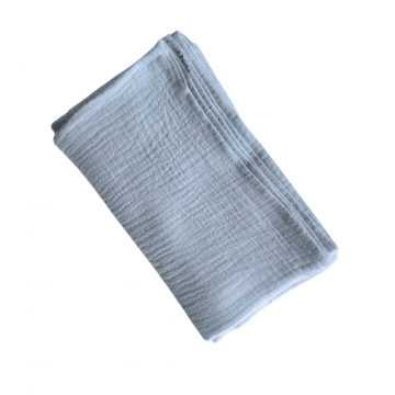 Paturica din muselina Cotton Flower, 120 x 100 cm, Albastru, Twindeco