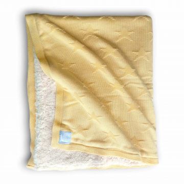 Paturica tricotata dubla pentru bebelusi, 80x100 cm, Sunshine, Tuxi