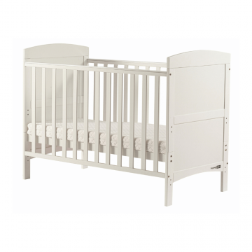 Patut din lemn transformabil pentru bebe si junior, 120x60, Alb, Lory, Freeon