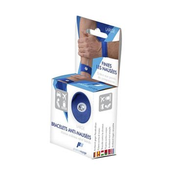 Pharmavoyage Brățări pentru adulți împotriva greaței Pereche albastră mare