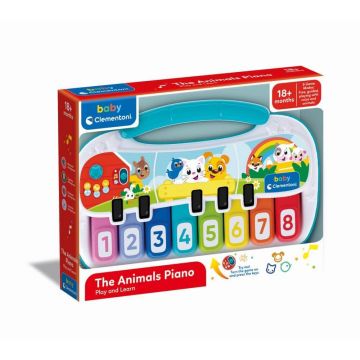 Pian interactiv cu 8 note muzicale, 18 luni+, Clementoni