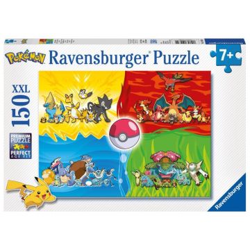 Puzzle diferite tipuri de Pokemoni XXL, 7 ani+, 150 piese, Ravensburger