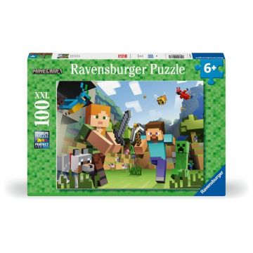 Puzzle Minecraft, 6 ani+, 100 piese, Ravensburger