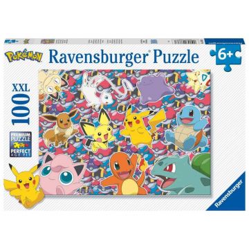 Puzzle Pokemon gata de lupta, 6 ani+, 100 piese, Ravensburger