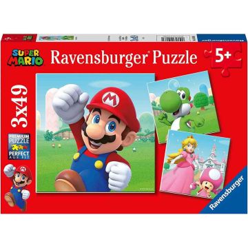 Puzzle Super Mario, 5 ani+, 3x49 piese, Ravensburger