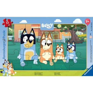 Puzzle tip rama Bluey, 3 ani+, 15 piese, Ravensburger