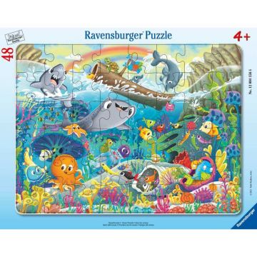 Puzzle tip rama - Prietenii din ocean, 4 ani+, 48 piese, Ravensburger