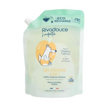 Rivadouce Loupiots 3in1 gel de duș pentru copii reumplere corp și păr 750ml