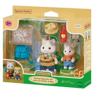 Set 2 figurine Sylvanian Families, 3 ani+, Pisicutele Exploratoare, Epoch